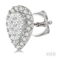 1/3 Ctw Pear Shape Lovebright Diamond Stud Earrings in 14K White Gold 1/3 Ctw Pear Shape Lovebright Diamond Stud Earrings in 14K White Gold
