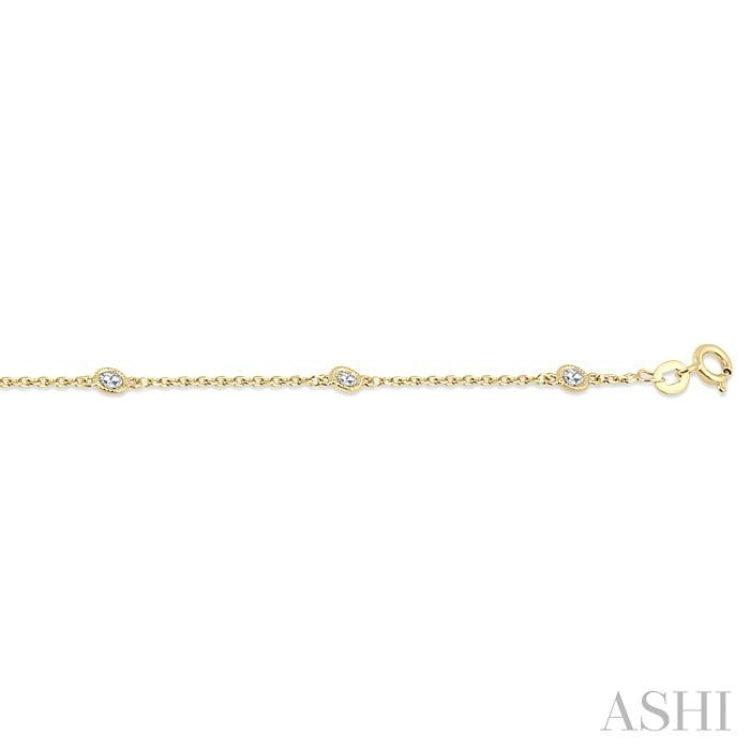 1/3 Ctw Rose Cut Diamond Link Chain Bracelet in 14K Yellow Gold 1/3 Ctw Rose Cut Diamond Link Chain Bracelet in 14K Yellow Gold