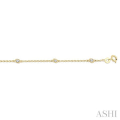 1/3 Ctw Rose Cut Diamond Link Chain Bracelet in 14K Yellow Gold 1/3 Ctw Rose Cut Diamond Link Chain Bracelet in 14K Yellow Gold