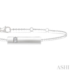 1/20 Ctw Horizontal Bar Round Cut Diamond Fashion Bracelet in Sterling Silver 1/20 Ctw Horizontal Bar Round Cut Diamond Fashion Bracelet in Sterling Silver