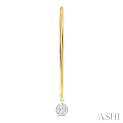 1/3 Ctw Round Dangler Lovebright Diamond Earring in 14K Yellow and White Gold 1/3 Ctw Round Dangler Lovebright Diamond Earring in 14K Yellow and White Gold