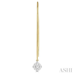 1/3 Ctw Cushion Shape Lovebright Round Cut Diamond Earring in 14K Yellow & White Gold 1/3 Ctw Cushion Shape Lovebright Round Cut Diamond Earring in 14K Yellow & White Gold
