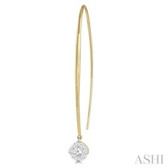 1/3 Ctw Cushion Shape Lovebright Round Cut Diamond Earring in 14K Yellow & White Gold 1/3 Ctw Cushion Shape Lovebright Round Cut Diamond Earring in 14K Yellow & White Gold