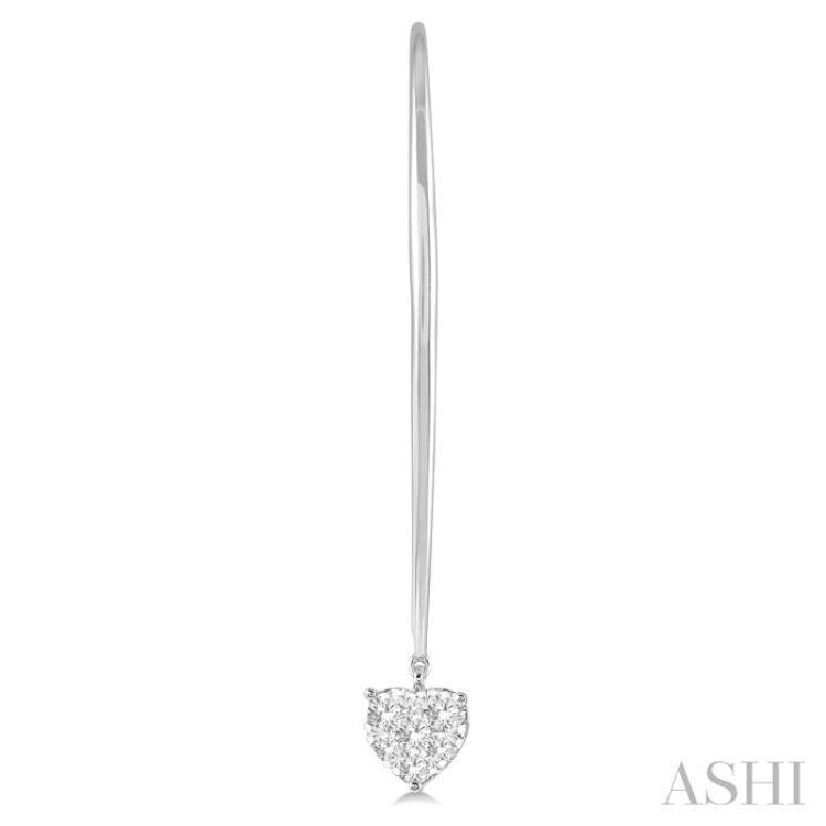 1/2 Ctw Heart Shape Lovebright Round Cut Diamond Earring in 14K White Gold 1/2 Ctw Heart Shape Lovebright Round Cut Diamond Earring in 14K White Gold