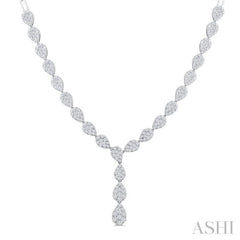 2 5/8 Ctw Lovebright Pear Shape Round Cut Diamond Fashion Necklace in 14K White Gold 2 5/8 Ctw Lovebright Pear Shape Round Cut Diamond Fashion Necklace in 14K White Gold