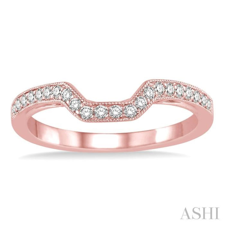 1/4 Ctw Round Cut Diamond Wedding Band in 14K Rose Gold 1/4 Ctw Round Cut Diamond Wedding Band in 14K Rose Gold