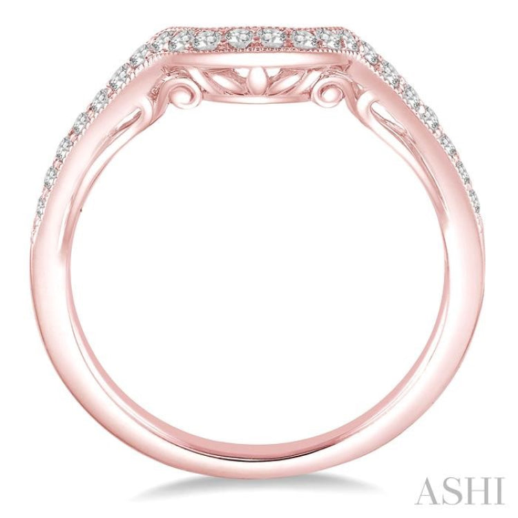 1/4 Ctw Round Cut Diamond Wedding Band in 14K Rose Gold 1/4 Ctw Round Cut Diamond Wedding Band in 14K Rose Gold
