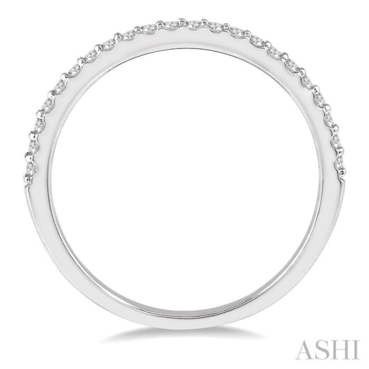 1/6 ctw Round Cut Diamond Wedding Band in 14K White Gold 1/6 ctw Round Cut Diamond Wedding Band in 14K White Gold