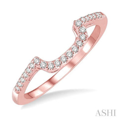 1/5 ctw Round Cut Diamond Wedding Band in 14K Rose Gold 1/5 ctw Round Cut Diamond Wedding Band in 14K Rose Gold
