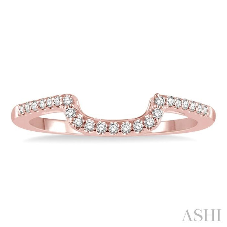 1/5 ctw Round Cut Diamond Wedding Band in 14K Rose Gold 1/5 ctw Round Cut Diamond Wedding Band in 14K Rose Gold
