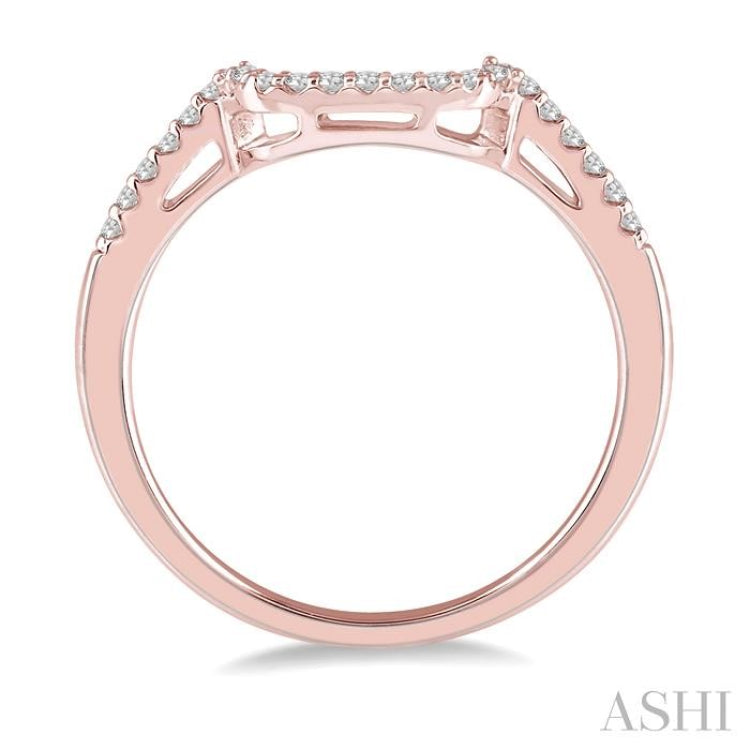 1/5 ctw Round Cut Diamond Wedding Band in 14K Rose Gold 1/5 ctw Round Cut Diamond Wedding Band in 14K Rose Gold