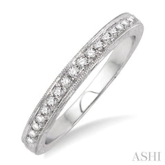 1/8 Ctw Round Cut Diamond Wedding Band in 14K White Gold 1/8 Ctw Round Cut Diamond Wedding Band in 14K White Gold