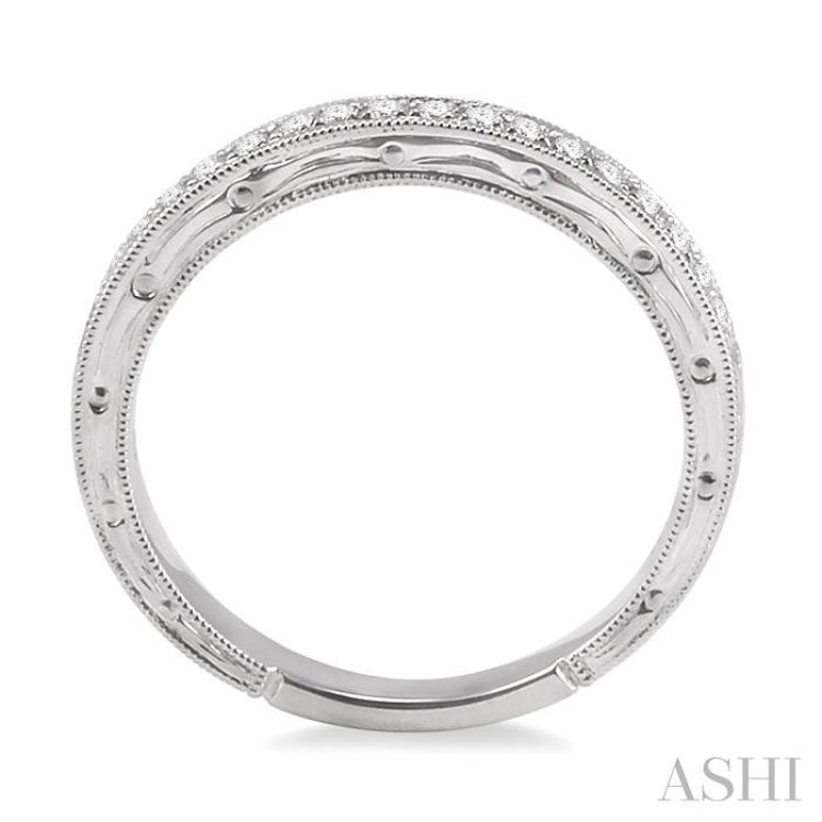 1/8 Ctw Round Cut Diamond Wedding Band in 14K White Gold 1/8 Ctw Round Cut Diamond Wedding Band in 14K White Gold