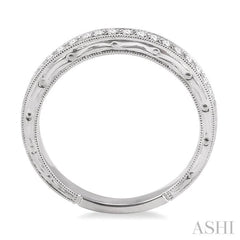 1/8 Ctw Round Cut Diamond Wedding Band in 14K White Gold 1/8 Ctw Round Cut Diamond Wedding Band in 14K White Gold