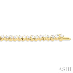 5 3/4 Ctw Mixed Shape Cut Diamond Fashion Bracelet in 14K Yellow Gold 5 3/4 Ctw Mixed Shape Cut Diamond Fashion Bracelet in 14K Yellow Gold