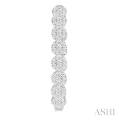 2 Ctw Circular Link Lovebright In-Out Round Cut Diamond Hoop Earring in 14K White Gold 2 Ctw Circular Link Lovebright In-Out Round Cut Diamond Hoop Earring in 14K White Gold