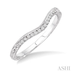1/10 Ctw Round Cut Diamond Wedding Band in 14K White Gold 1/10 Ctw Round Cut Diamond Wedding Band in 14K White Gold