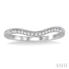 1/10 Ctw Round Cut Diamond Wedding Band in 14K White Gold 1/10 Ctw Round Cut Diamond Wedding Band in 14K White Gold