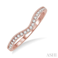 1/5 Ctw Round Cut Diamond Wedding Band in 14K Rose Gold 1/5 Ctw Round Cut Diamond Wedding Band in 14K Rose Gold