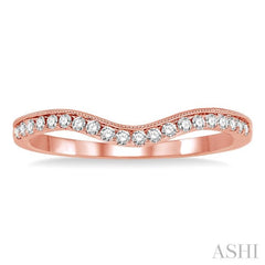 1/5 Ctw Round Cut Diamond Wedding Band in 14K Rose Gold 1/5 Ctw Round Cut Diamond Wedding Band in 14K Rose Gold