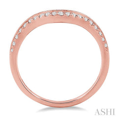 1/5 Ctw Round Cut Diamond Wedding Band in 14K Rose Gold 1/5 Ctw Round Cut Diamond Wedding Band in 14K Rose Gold