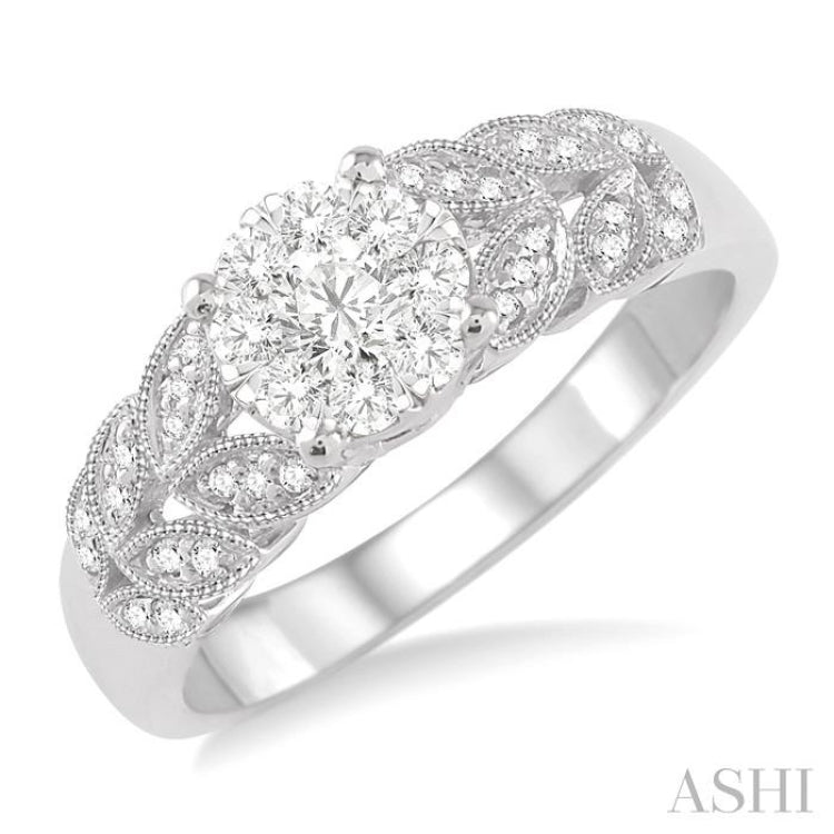 1/3 Ctw Lovebright Round Cut Diamond Ring in 10K White Gold 1/3 Ctw Lovebright Round Cut Diamond Ring in 10K White Gold