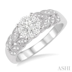 1/3 Ctw Lovebright Round Cut Diamond Ring in 10K White Gold 1/3 Ctw Lovebright Round Cut Diamond Ring in 10K White Gold