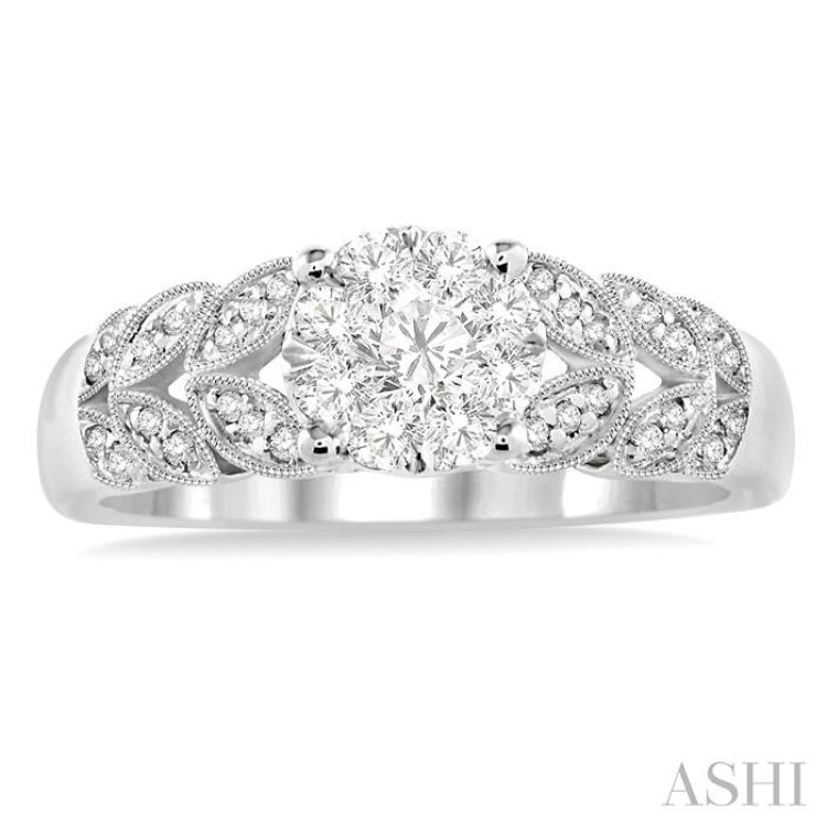 1/3 Ctw Lovebright Round Cut Diamond Ring in 10K White Gold 1/3 Ctw Lovebright Round Cut Diamond Ring in 10K White Gold