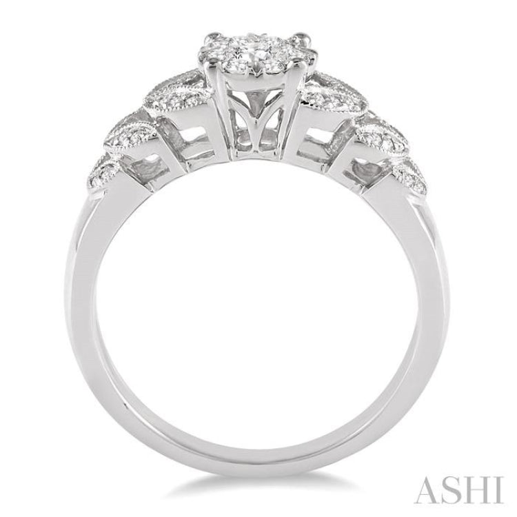 1/3 Ctw Lovebright Round Cut Diamond Ring in 10K White Gold 1/3 Ctw Lovebright Round Cut Diamond Ring in 10K White Gold