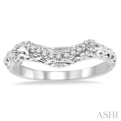 1/6 Ctw Round Cut Diamond Wedding Band in 14K White Gold 1/6 Ctw Round Cut Diamond Wedding Band in 14K White Gold