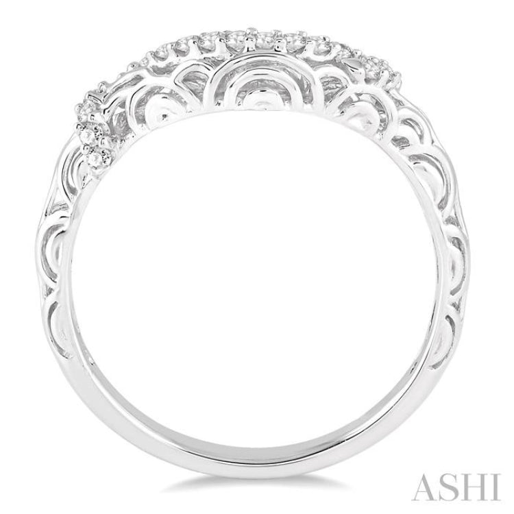 1/6 Ctw Round Cut Diamond Wedding Band in 14K White Gold 1/6 Ctw Round Cut Diamond Wedding Band in 14K White Gold