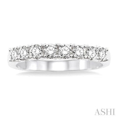 5/8 Ctw Round Cut Diamond Wedding Band in 14K White Gold 5/8 Ctw Round Cut Diamond Wedding Band in 14K White Gold