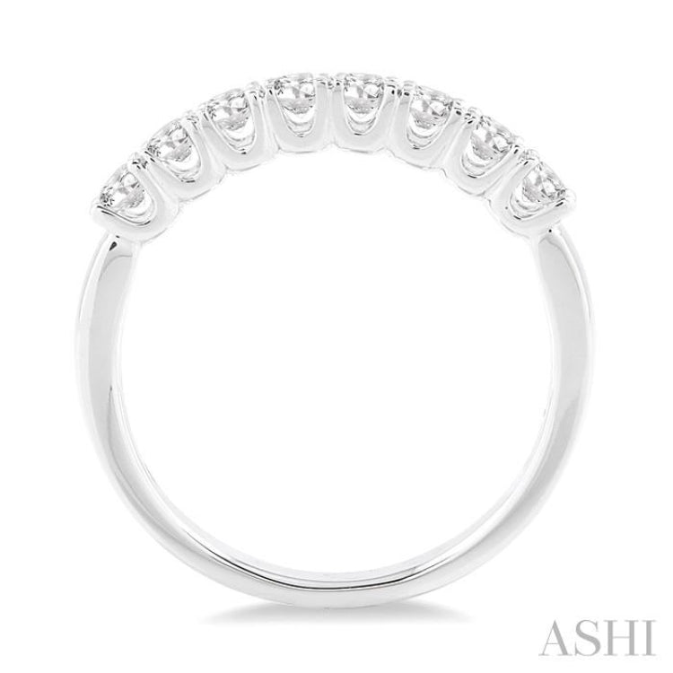 5/8 Ctw Round Cut Diamond Wedding Band in 14K White Gold 5/8 Ctw Round Cut Diamond Wedding Band in 14K White Gold