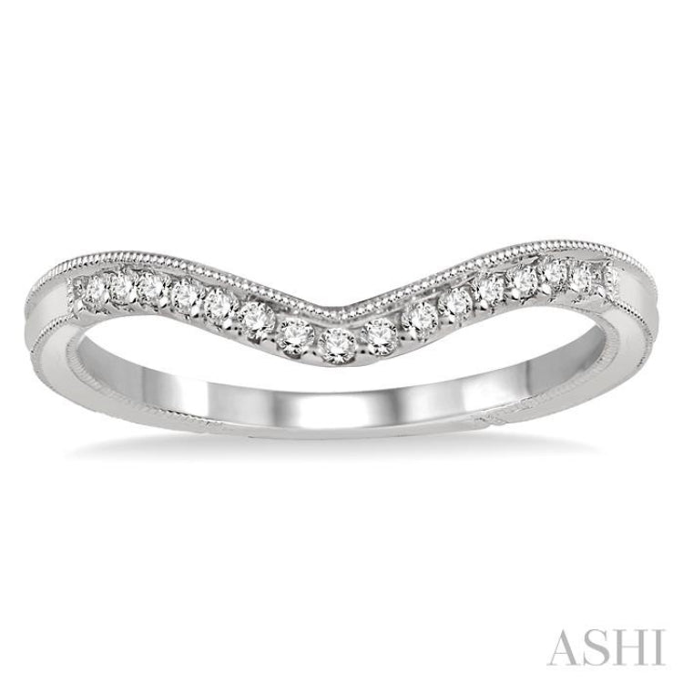 1/10 Ctw Round Cut Diamond Wedding Band in 14K White Gold 1/10 Ctw Round Cut Diamond Wedding Band in 14K White Gold