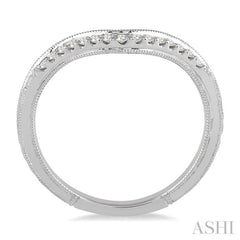 1/10 Ctw Round Cut Diamond Wedding Band in 14K White Gold 1/10 Ctw Round Cut Diamond Wedding Band in 14K White Gold