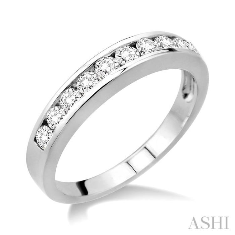 1/2 Ctw Channel Set Round Cut Diamond Band in 14K White Gold 1/2 Ctw Channel Set Round Cut Diamond Band in 14K White Gold