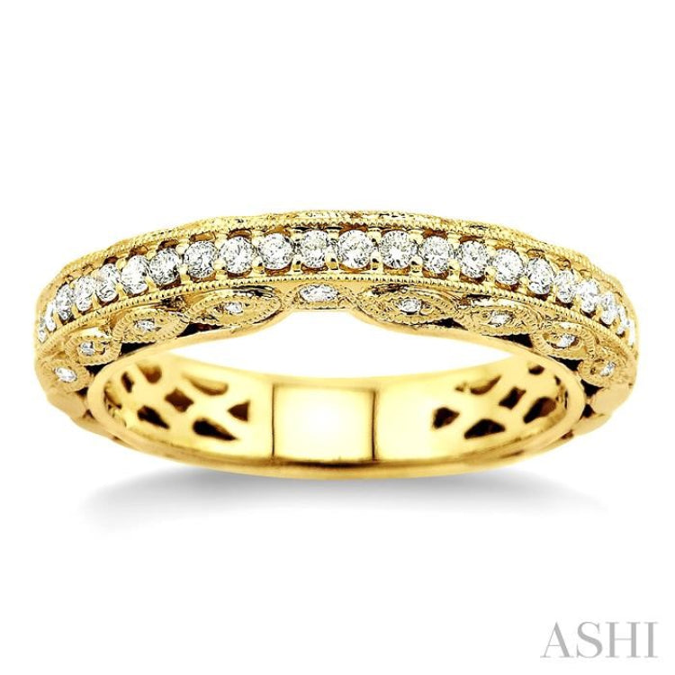 3/8 Ctw Diamond Matching Wedding Band in 14K Yellow Gold 3/8 Ctw Diamond Matching Wedding Band in 14K Yellow Gold