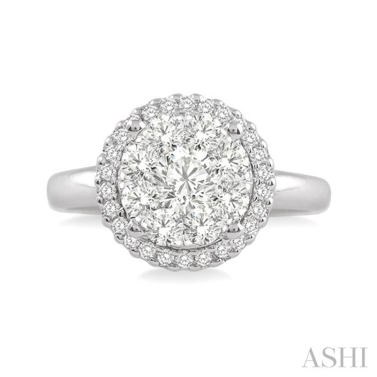 1/2 Ctw Lovebright Round Cut Diamond Engagement Ring in 14K White Gold 1/2 Ctw Lovebright Round Cut Diamond Engagement Ring in 14K White Gold
