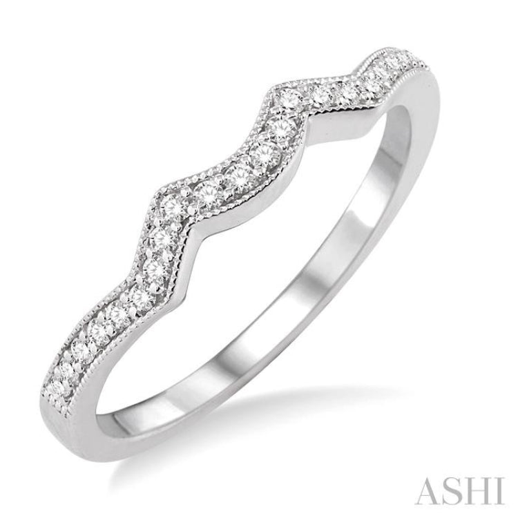 1/5 Ctw Round Cut Diamond Wedding Band in 14K White Gold 1/5 Ctw Round Cut Diamond Wedding Band in 14K White Gold