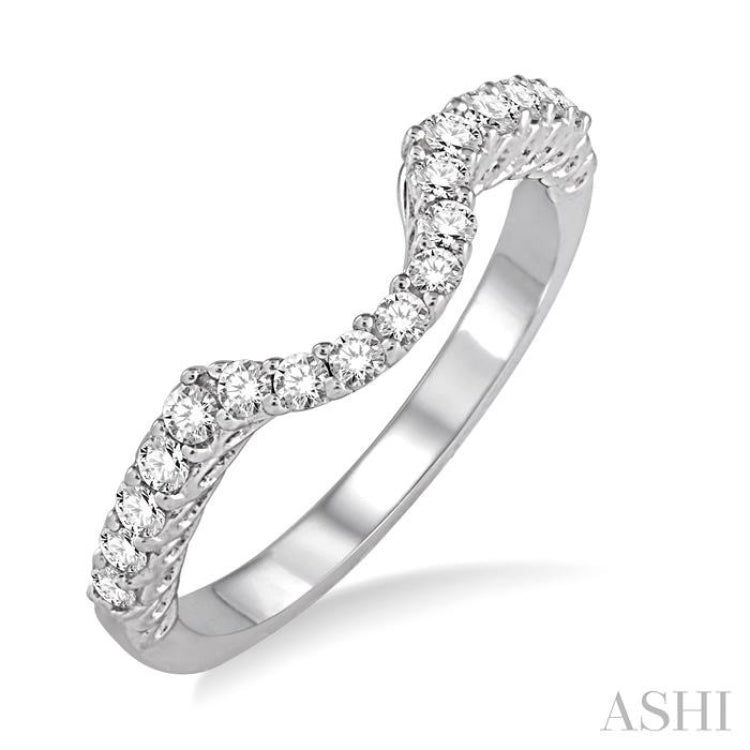 1/3 Ctw Round Cut Diamond Wedding Band in 14K White Gold 1/3 Ctw Round Cut Diamond Wedding Band in 14K White Gold