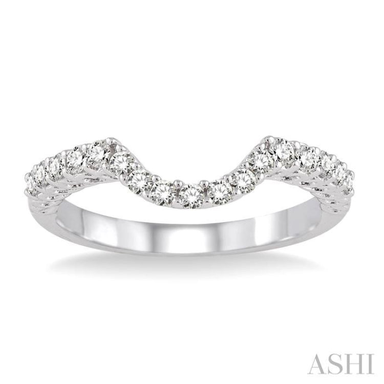 1/3 Ctw Round Cut Diamond Wedding Band in 14K White Gold 1/3 Ctw Round Cut Diamond Wedding Band in 14K White Gold