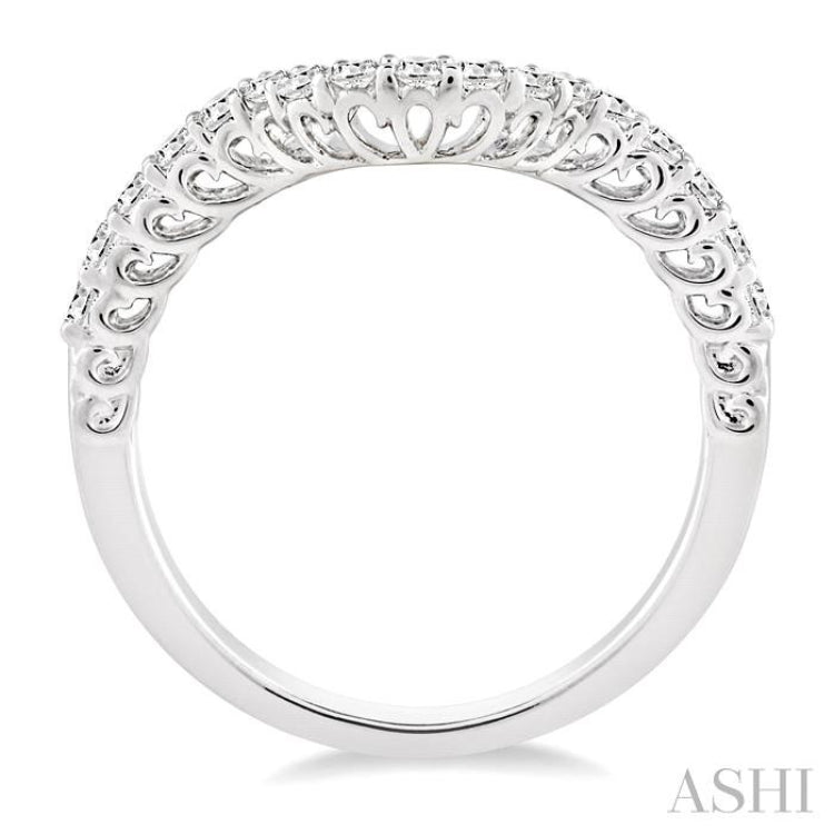 1/3 Ctw Round Cut Diamond Wedding Band in 14K White Gold 1/3 Ctw Round Cut Diamond Wedding Band in 14K White Gold