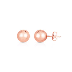 14K Rose Gold Polished 7mm Post Earring 14K Rose Gold Polished 7mm Post Earring