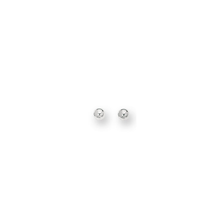 14K White Gold Polished 4mm Post Earring 14K White Gold Polished 4mm Post Earring