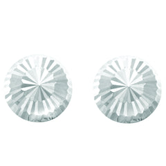 14K White Gold Large Diamond Cut Burst Post Earring 14K White Gold Large Diamond Cut Burst Post Earring