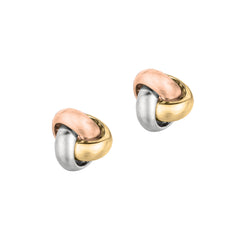 14K Tri-color Gold Medium Polished Love Knot Stud Earring 14K Tri-color Gold Medium Polished Love Knot Stud Earring