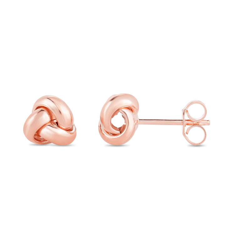 14K Rose Gold Mini Polished Love Knot Stud Earring 14K Rose Gold Mini Polished Love Knot Stud Earring