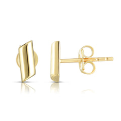 14K Yellow Gold Polished Bar Stud Earring 14K Yellow Gold Polished Bar Stud Earring