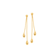 14K Yellow Gold Polished Double Tear Drop Earring 14K Yellow Gold Polished Double Tear Drop Earring