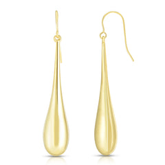 14K Yellow Gold Large Polished Graduated Tear Drop Earring 14K Yellow Gold Large Polished Graduated Tear Drop Earring